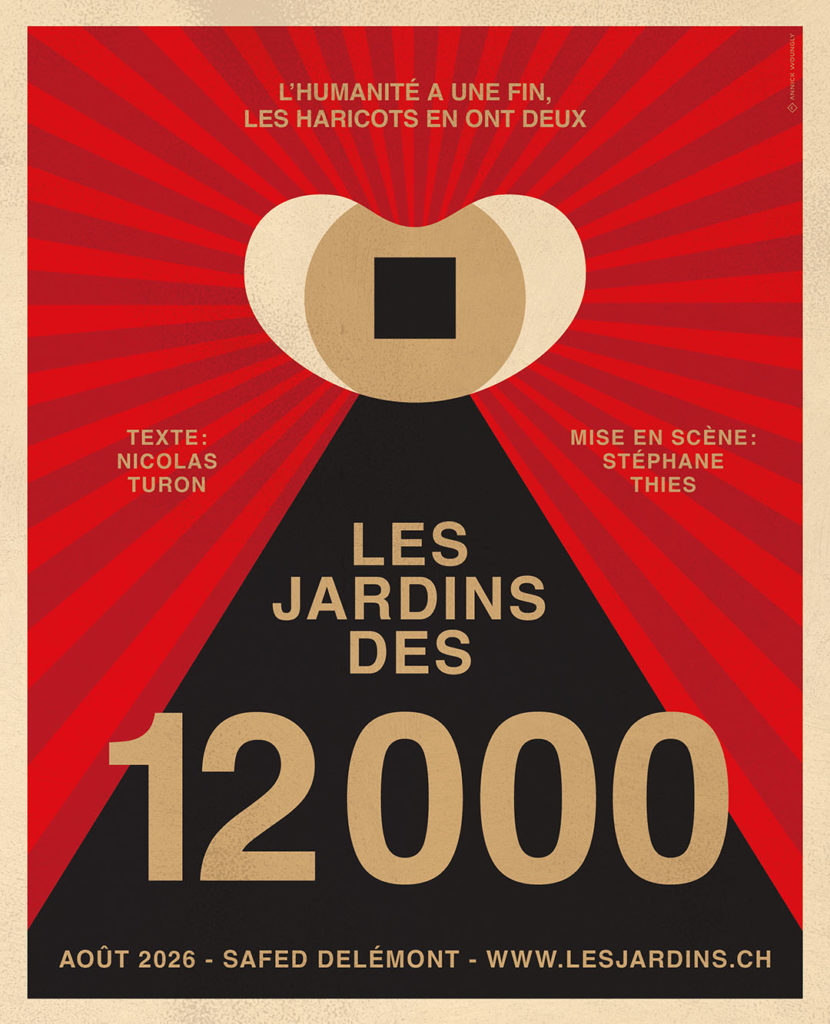 Affiche du spectacle Les Jardins des 12000. Confrérie des Jardiniers. Delémont.